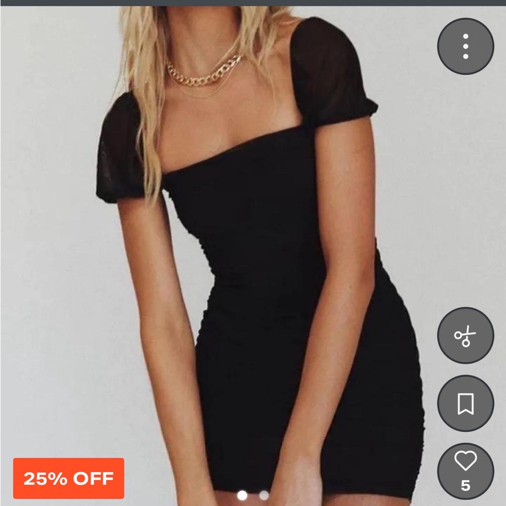 Princess Polly Charvi Mini Dress Black